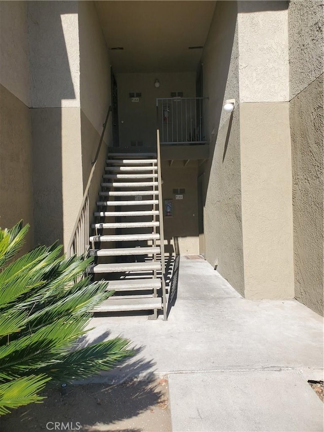 view of stairway