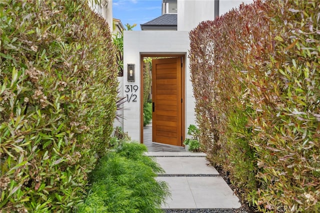 view of doorway to property