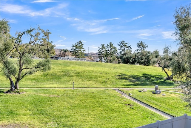 view of community featuring a yard