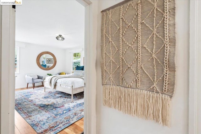 bedroom featuring hardwood / wood-style floors