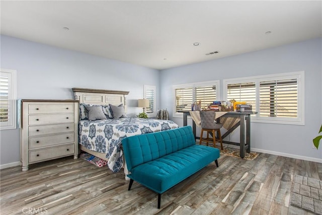 bedroom featuring hardwood / wood-style floors