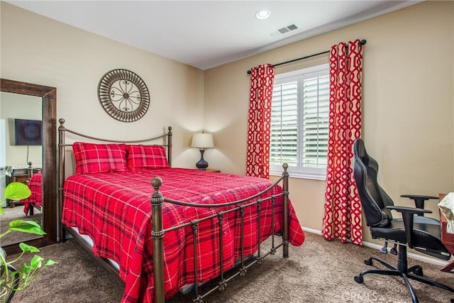 view of carpeted bedroom