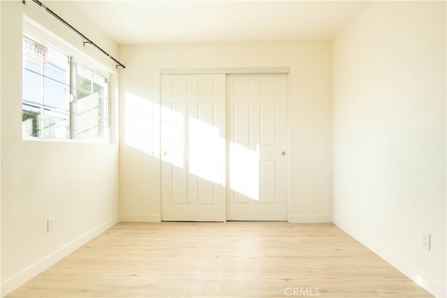 empty room featuring light wood-type flooring