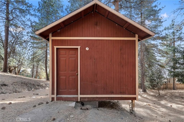 view of outbuilding