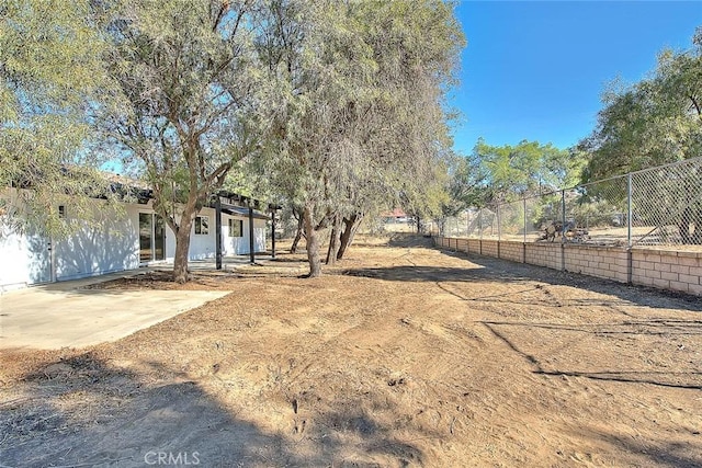 view of yard with a patio area