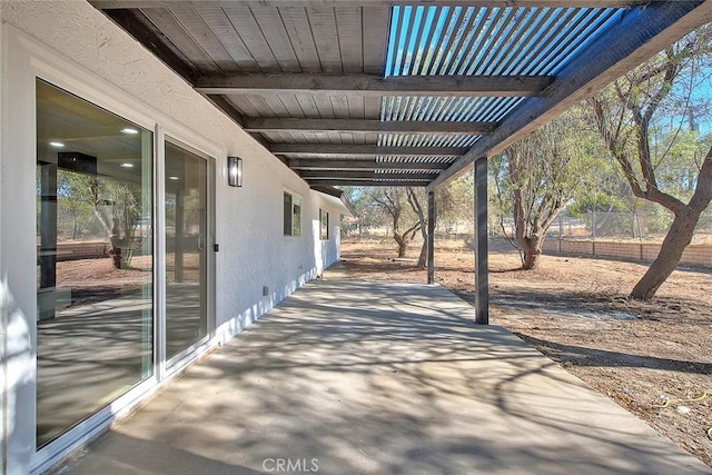 view of patio with a pergola