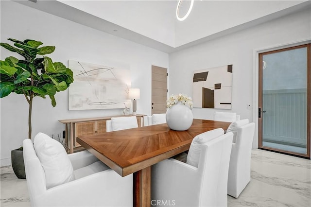 view of dining area