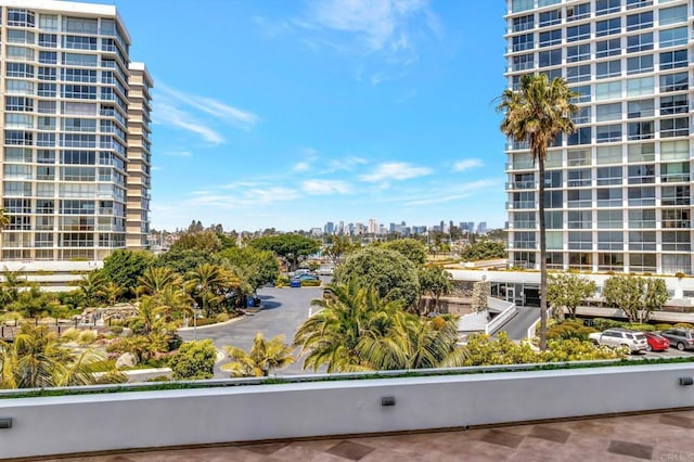 property view of water featuring a city view