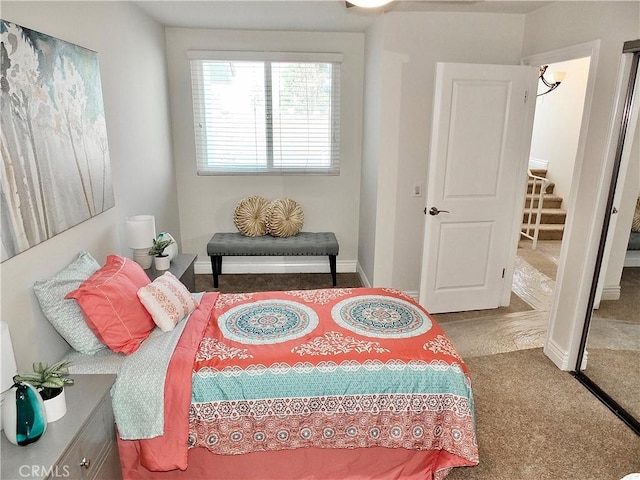 view of carpeted bedroom