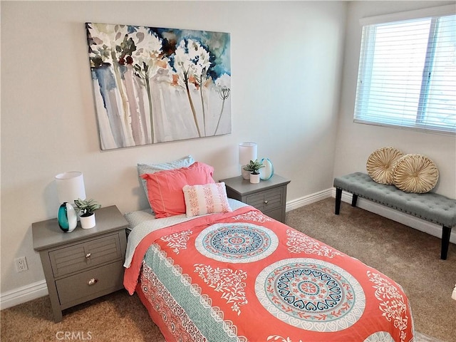 bedroom with carpet floors