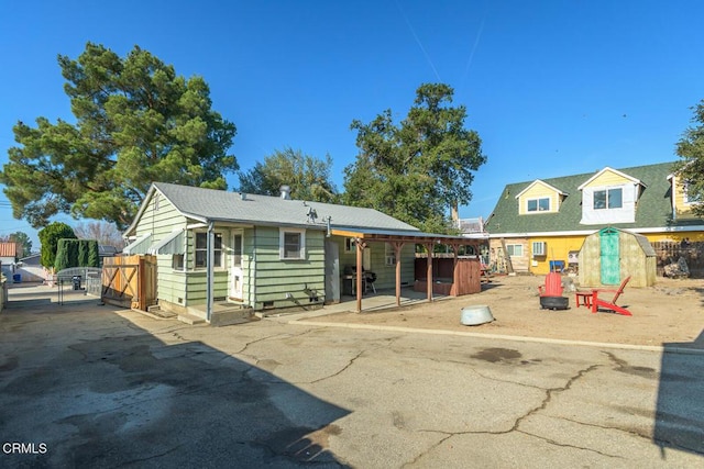 view of front of house with a patio