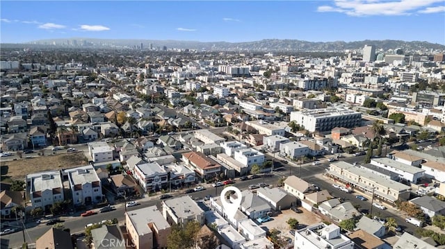 bird's eye view featuring a mountain view