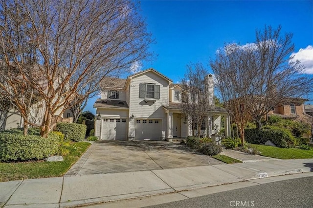 view of property with a garage