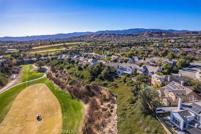 drone / aerial view with a mountain view