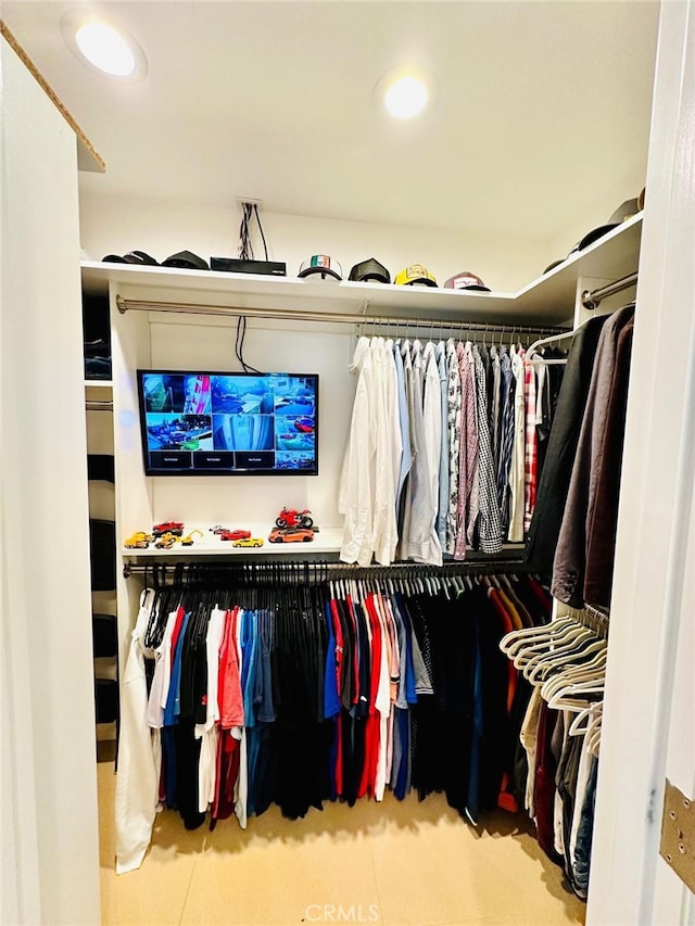 view of walk in closet