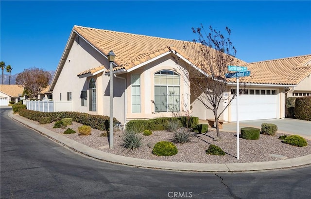 view of front facade with a garage