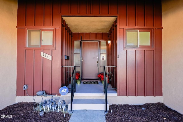 view of doorway to property