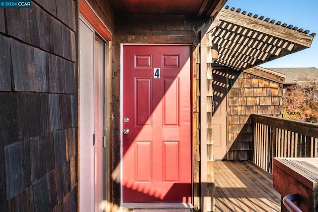 view of doorway to property