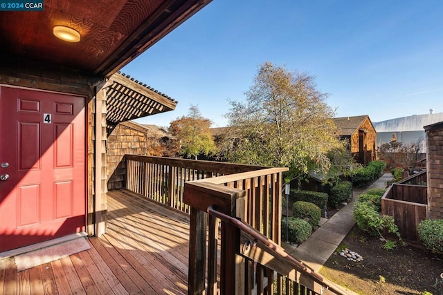 view of wooden deck