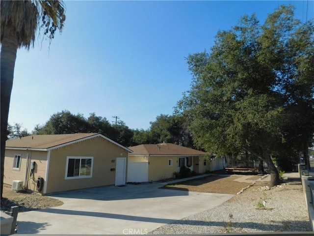 view of single story home