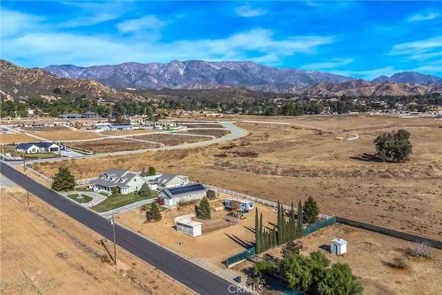 aerial view featuring a mountain view
