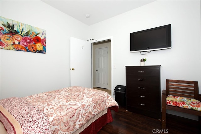 bedroom featuring dark wood-type flooring