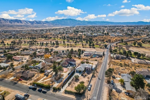 aerial view with a mountain view