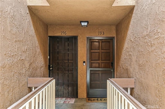 view of doorway to property