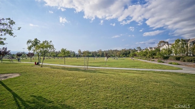 surrounding community featuring a lawn