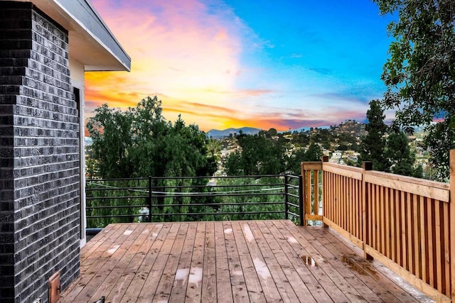 view of deck at dusk