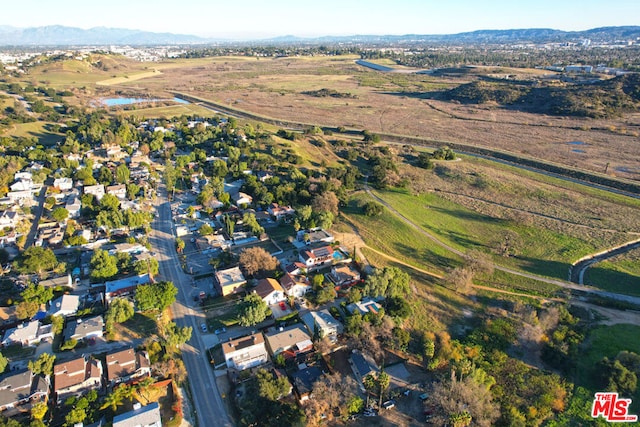 bird's eye view featuring a mountain view