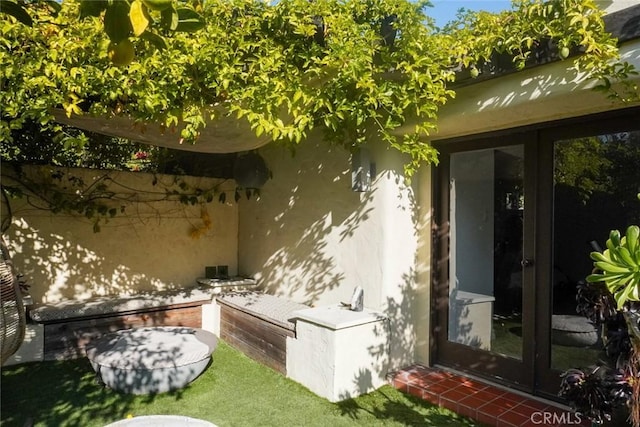 exterior space with french doors