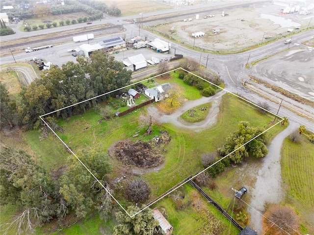 bird's eye view with a rural view