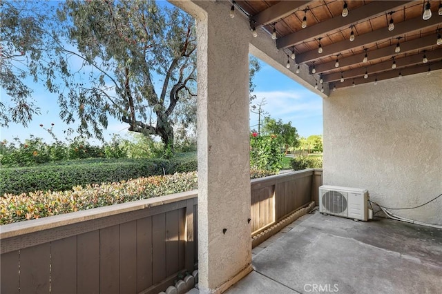 balcony with ac unit