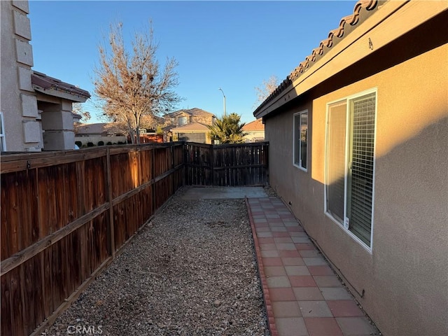 view of yard with a patio area