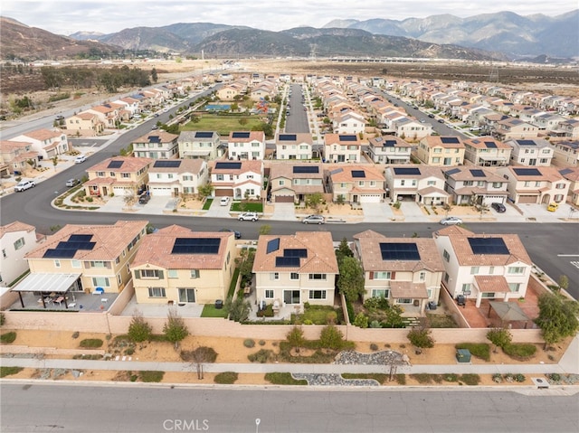 aerial view featuring a mountain view