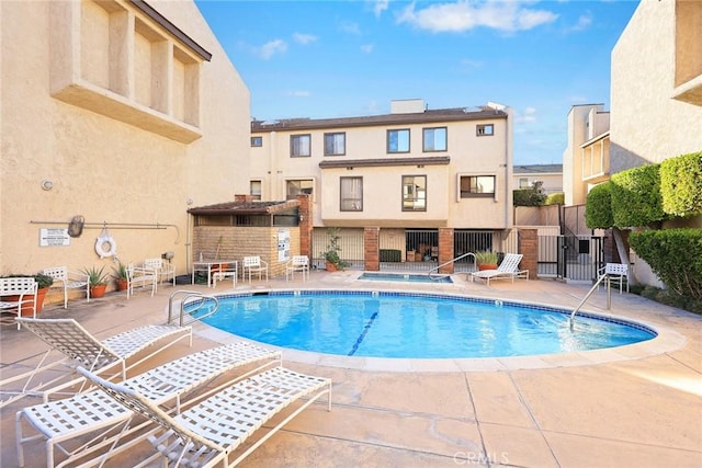 view of pool with a patio area