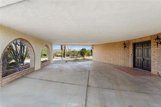 view of patio featuring french doors