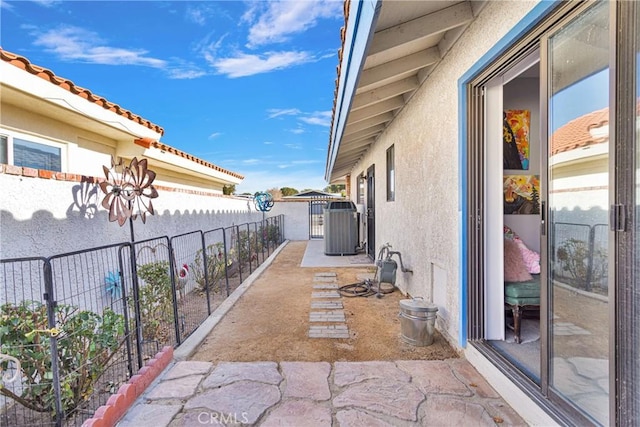 view of patio / terrace with central AC