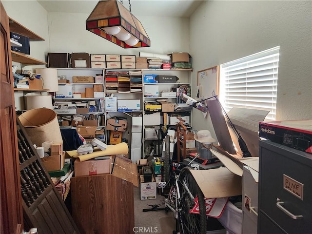 view of storage area