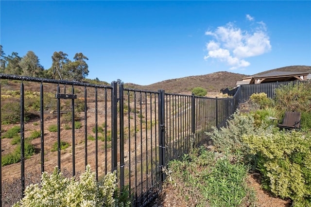 exterior space with a mountain view