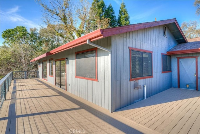 exterior space with a wooden deck