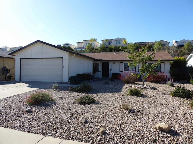 ranch-style home with a garage