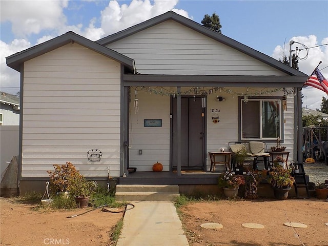 bungalow with covered porch