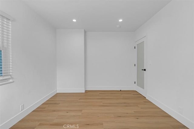 empty room featuring light hardwood / wood-style flooring