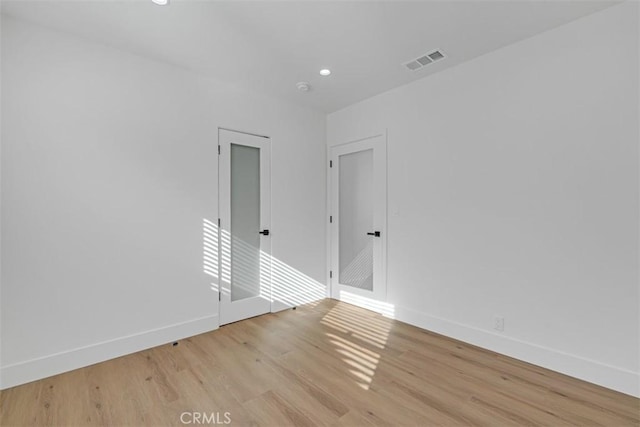 empty room featuring light hardwood / wood-style flooring