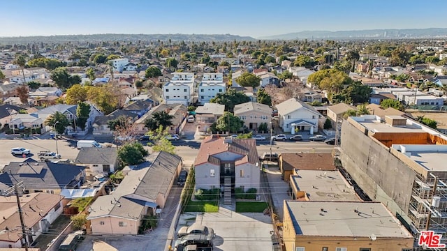 drone / aerial view with a mountain view