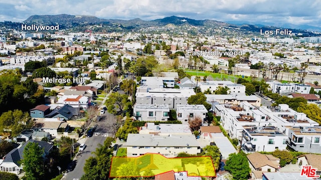 aerial view featuring a mountain view