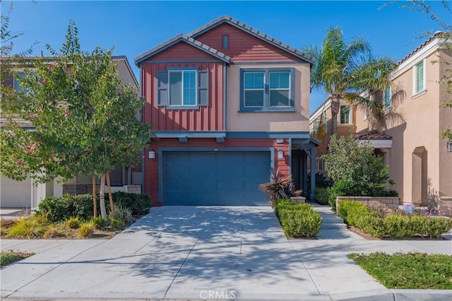 craftsman-style home with a garage