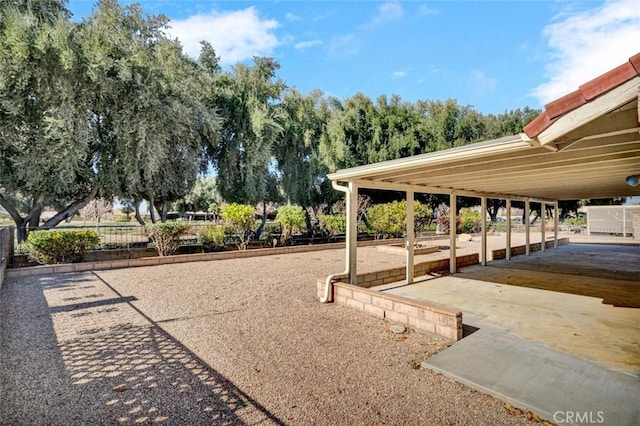 exterior space featuring fence